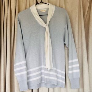 SOLD Cream and Gray Knit Sweater